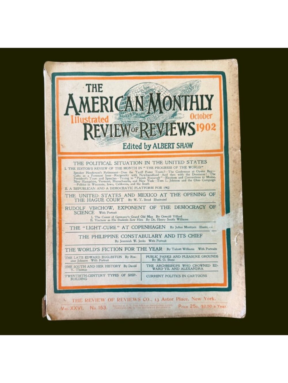 Antique The American Monthly Illustrated Review of Reviews Oct 1902 Pulp